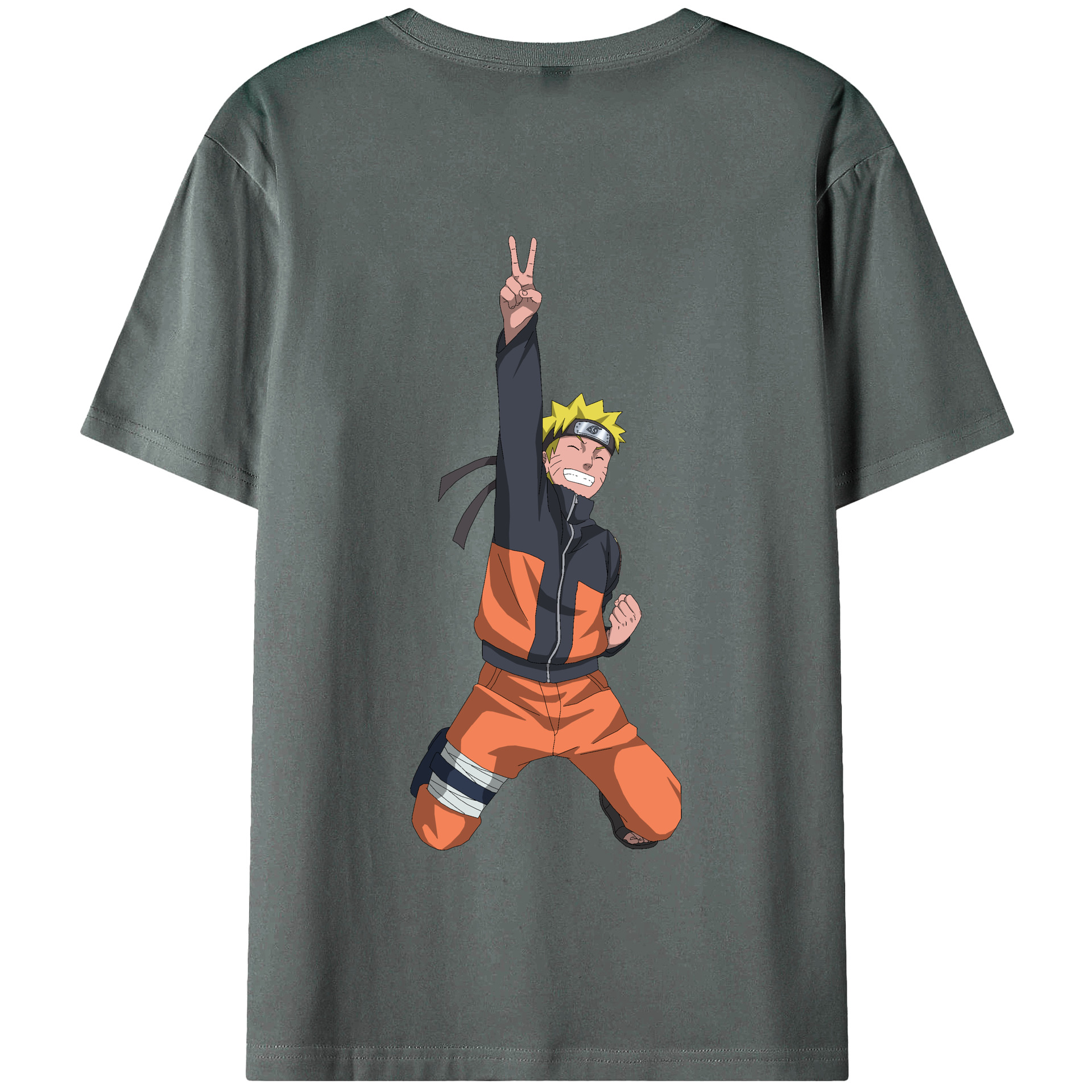 （画像用） NARUTO -ナルト- うずまき ナルト Uzumaki Naruto 綿100％半袖Tシャツ（背面プリント）